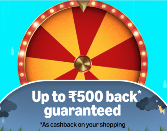 Spin and win guaranteed rewards up to ₹500