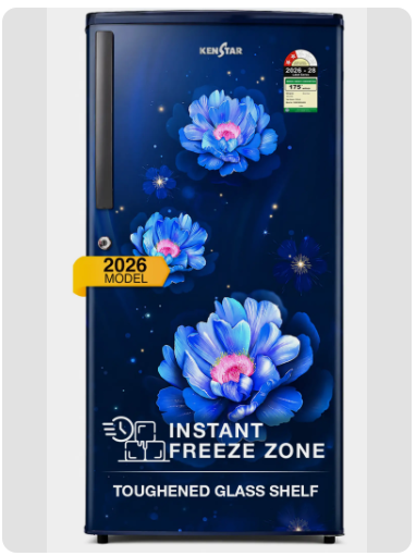 Kenstar 183 L Direct Cool Single Door 2 Star Refrigerator (Bloom Blue, 183BD3KS24HB.(BB))