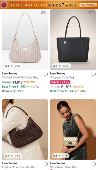 Click to enlarge Lino Perros women's loot
