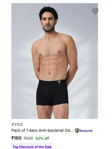 XYXX Innerwears Min 50 % Off