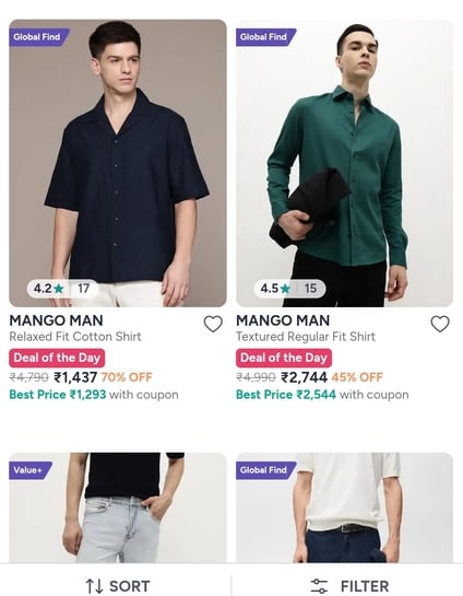 Myntra : Flat 70% Off On MANGO Clothing (Premium Brand)