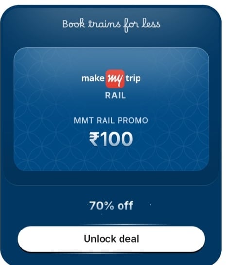 Hubble - Deal of the day 70% off (Makemytrip Rail promo 100gv at Rs30