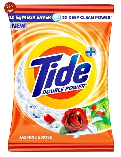 Amazon - Tide plus 10kg detergent at Rs583 rose and jasmine