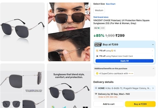 VINCENT CHASE Sunglasses @ 284
