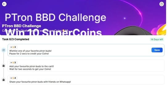 Flipkart SuperCoins - PTron BBD Challenge Win 10 SuperCoins
