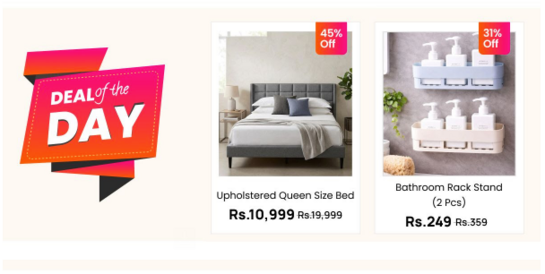 Pepperfry Deal of the Day: Woodlyn Upholstered Queen Size Bed In Grey Colour