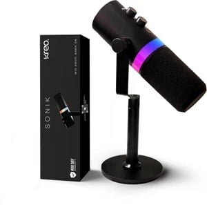 Kreo Sonik Professional Dynamic Mic with RGB, Noise Rejection, Du...more