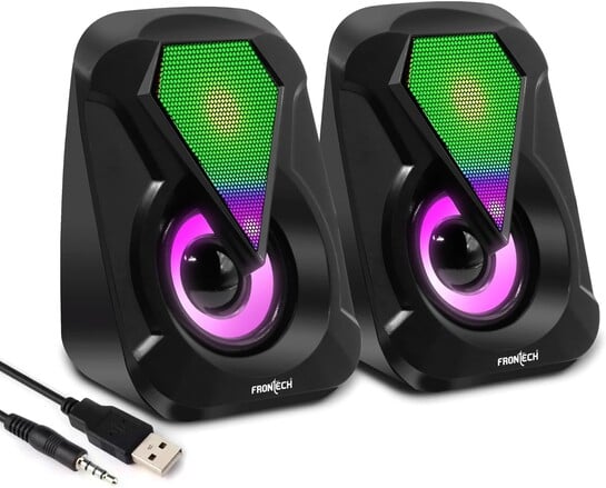 Frontech SPK-0004, 2.0 USB Speakers with AUX | 2 x 3W Drivers | R...more