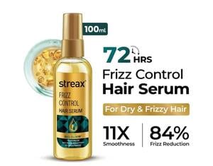 Streax Frizz Control Hair serum for Dry & Frizzy Hair, 72 hrs (100 ml)