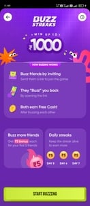 Swigggy : buzz your friend (get 1000 cash)