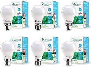 Syska 9 W Basic Standard B22 LED Bulb (White, Pack of 6)