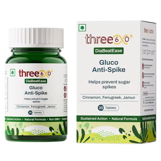 Zepto - upto 93% off on three60+ Diabeatease Gluco Anti-Spike Tablets & Vlado's Himalayan Organics products