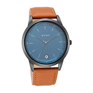 Titan Analog Blue Dial Men's Watch-1806NL03