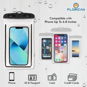 Waterproof Mobile Pouch Cover for All Mobiles, Assorted Dry Bag Compatible All Smartphones up to 6.5 inches - 1 Pcs