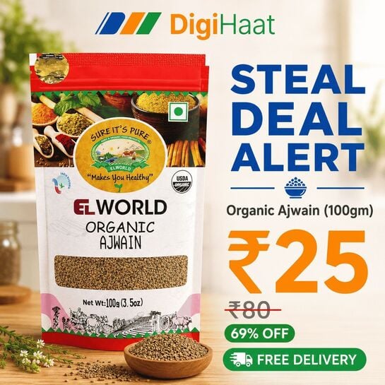 Elworld Agro Organic Ajwain Seeds 100g