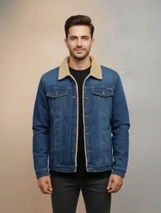 NUEVOSPORTA Men Washed Denim Jacket