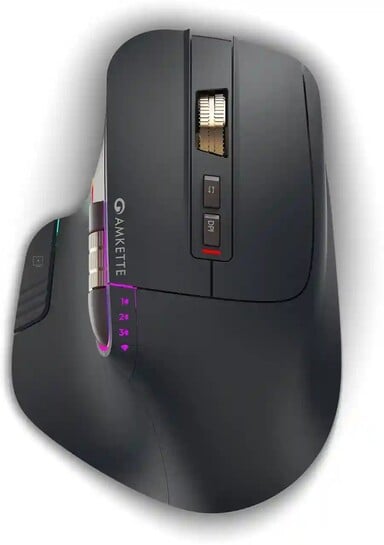 AMKETTE XS Series Flow Plus Ergonomic Optical Mouse (2.4GHz Wirel...more