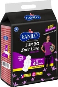 SANILO Jumbo Sure Care Maxi Dry Trifold 100% Leak Free, Anti-Rash...more