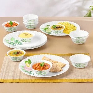 Larah by Borosil Pack of 18 Opalware Fauna Opalware Galaxy Series