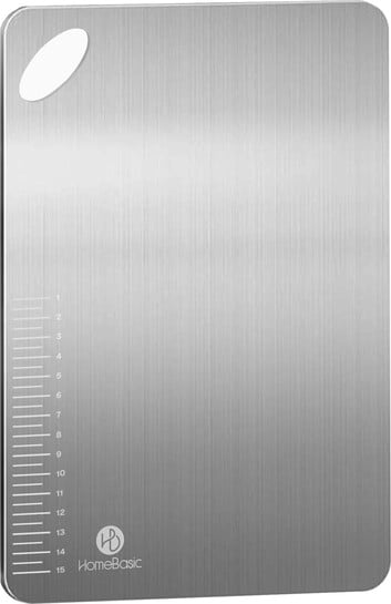 Click to enlarge HOMEBASIC Stainless Steel Chopping Board @ ₹348 Only | Food-Grade 304 Steel | Dishwasher Safe!
